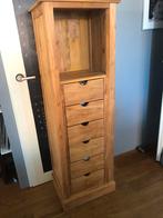 Massief houten ladenkast met een open kast, Huis en Inrichting, Kasten | Ladekasten, Ophalen, Zo goed als nieuw, 25 tot 50 cm