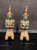 2 Thaise tempelwachters (Boeddhisme, Boeddha, Thailand), Huis en Inrichting, Woonaccessoires | Boeddhabeelden, Verzenden, Zo goed als nieuw