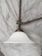 Klassieke messing tafelverlichting, Ophalen, Gebruikt, Glas, Klassiek