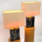 Mid Century marmeren lampen jaren 60 zware kwaliteit Italië, Ophalen, Gebruikt, Minder dan 50 cm