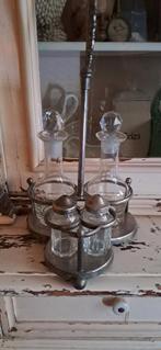 Antiek olie en azijn set, Ophalen of Verzenden