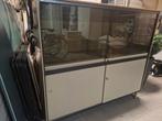 IJzeren Gispen Vitrine kast!!, Ophalen, 100 tot 150 cm, 100 tot 150 cm, Metaal