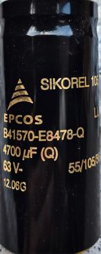 Elco EPCOS Beker 4700uF/63V NOS, Ophalen of Verzenden, Nieuw