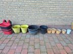 Gratis potten potjes hangbak balkon plantenbak, Tuin en Terras, Bloempotten, Ophalen, Gebruikt, Rond, Tuin