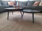 Woood bijzettafels zwart, Huis en Inrichting, Tafels | Salontafels, Ophalen, Gebruikt, 50 tot 100 cm, Rond