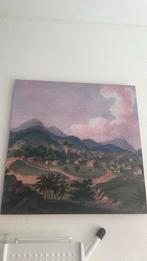 Schilderij afrikaans dorp, Ophalen of Verzenden