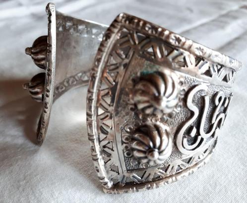 Antieke laat 19e eeuwse zilveren (800) Berber armband, Sieraden, Tassen en Uiterlijk, Armbanden, Gebruikt, Zilver, Zilver, Verzenden
