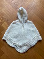 Witte wollen poncho met capuchon,  0-2 jaar, als nieuw, Ophalen of Verzenden, Zo goed als nieuw, One size
