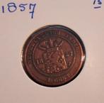 ned indie 1 cent 1857, Postzegels en Munten, Munten | Nederland, 1 cent, Losse munt, Verzenden