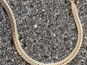 NIEUWstaat: 925 zilv collier/ketting/choker platte schakel beschikbaar voor biedingen