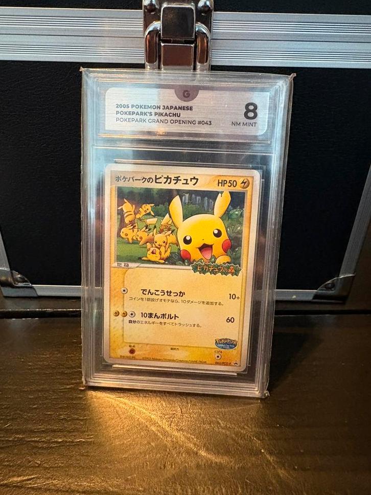 Pokepark’s pikachu graded, Hobby en Vrije tijd, Verzamelkaartspellen | Pokémon, Zo goed als nieuw, Meerdere kaarten, Foil, Ophalen of Verzenden