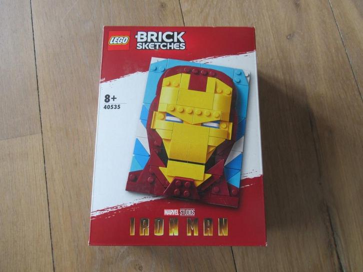 NIEUWE Doos Lego marvel brick sketches set 40535 iron man, Kinderen en Baby's, Speelgoed | Duplo en Lego, Nieuw, Lego, Complete set