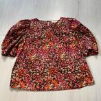 gebloemde H&M blouse / top in roze tinten mt L korte mouw, Verzenden, Zo goed als nieuw, Maat 42/44 (L), Roze