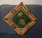 Batik Wajangpop  in bamboe lijst Rotaract Maleisië hxb 54x54, Antiek en Kunst, Kunst | Niet-Westerse kunst, Ophalen of Verzenden