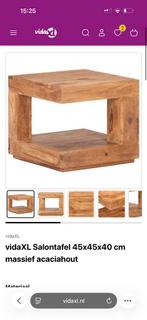 Massief Houten Salontafel - 45x45 cm, Ophalen of Verzenden, Nieuw