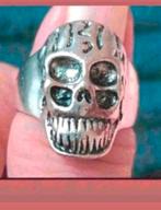 Ringen doodshoofd maat 18 en 20, Sieraden, Tassen en Uiterlijk, Ringen, Verzenden, Nieuw, Zilver