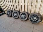 Winterbanden set 5x100 205/55/16, Gebruikt, 16 inch, Banden en Velgen, Personenwagen