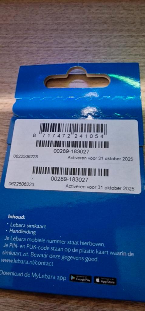 Makkelijke dikke Lebara nummer; 06 225 06 223, Telecommunicatie, Prepaidkaarten en Simkaarten, Nieuw, Overige providers, Ophalen of Verzenden