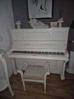 Witte piano met pianokruk, Muziek en Instrumenten, Ophalen of Verzenden