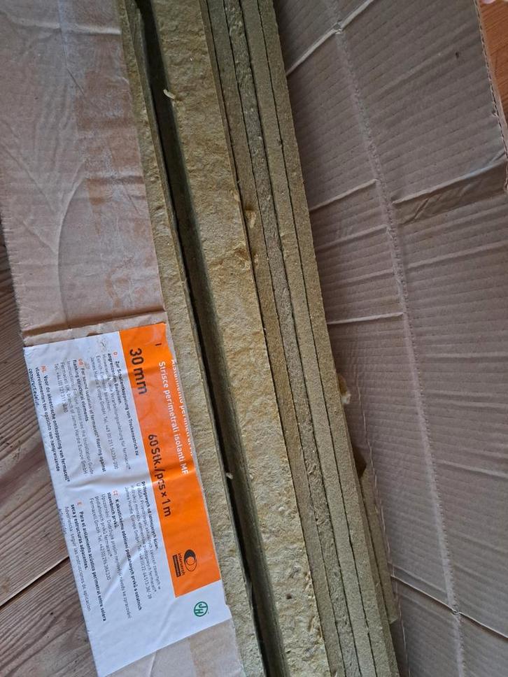 Minerale wol randstroken voor estrich, Doe-het-zelf en Verbouw, Isolatie en Afdichting, Zo goed als nieuw, Vloerisolatie, Steenwol