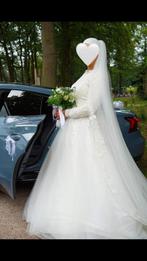 Prachtige Maya Lined Trouwjurk met Sluier & Hoepel, Ophalen of Verzenden, Zo goed als nieuw, Wit, Trouwjurk