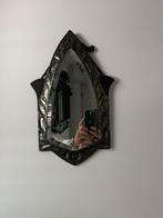 Spiegel art deco Amsterdamse school met facet geslepen glas, Antiek en Kunst, Antiek | Spiegels, Ophalen, Rechthoekig, Minder dan 50 cm