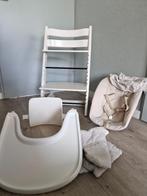 Stokke tripp trapp wit complete set, Kinderen en Baby's, Kinderstoelen, Ophalen, Zo goed als nieuw, Meegroeistoel