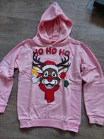 Roze Kerst Hoodie - Maat 128/134, Kinderen en Baby's, Kinderkleding | Overige, Ophalen of Verzenden, Nieuw, Merry Christmas, Meisje