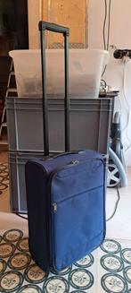 blauw lichtgewicht stevig stoffen koffer, Ophalen, Zo goed als nieuw, Zacht kunststof, Slot