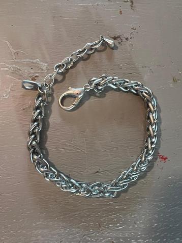 Vintage schakelarmband armband zilverkleurige schakels boho beschikbaar voor biedingen