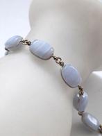 Armband Blue Lace Agaat, Amerikaner  (7966-1226), Ophalen, Nieuw, Blauw