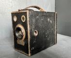 Oude Box camera incl. Leren tas, Verzamelen, Ophalen of Verzenden, Fototoestel