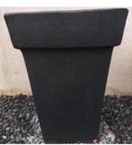 Mooie hoge rechthoekige bloempot grijs 50cm, 25 tot 40 cm, Gebruikt, Ophalen of Verzenden, Balkon