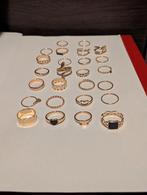 Set van 26 goudkleurige RVS ringen – diverse stijlen & maten, Sieraden, Tassen en Uiterlijk, Ringen, 20 of groter, IJzer of Staal