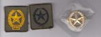 brevet metaal en 2 stoffen schutter 1e kl PM, Ophalen of Verzenden, Landmacht, Nederland, Embleem of Badge