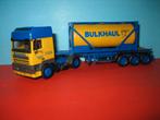 Bulkhaul  DAF 95 met container-oplegger  Herpa, Ophalen of Verzenden, Zo goed als nieuw, Bus of Vrachtwagen, Herpa