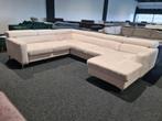 Nieuwe trendy Ubank loungebank beige velours stof, Ophalen of Verzenden, Nieuw, Vierpersoons of meer, Stof