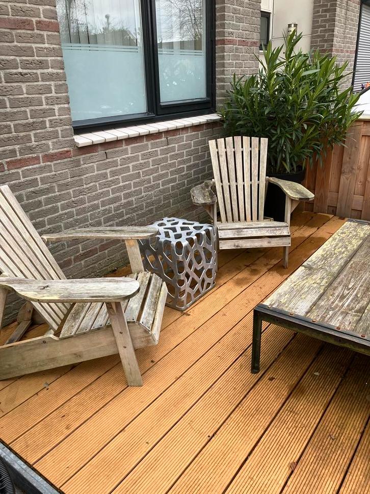 Leuke tuinset, compleet 100 euro, Tuin en Terras, Tuinsets en Loungesets, Zo goed als nieuw, Hout, Ophalen