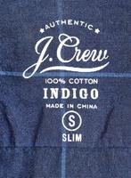 J. CREW geruit overhemd, slim-fit shirt, blauw, Mt. S, Kleding | Heren, Overhemden, Blauw, Halswijdte 38 (S) of kleiner, J.Crew