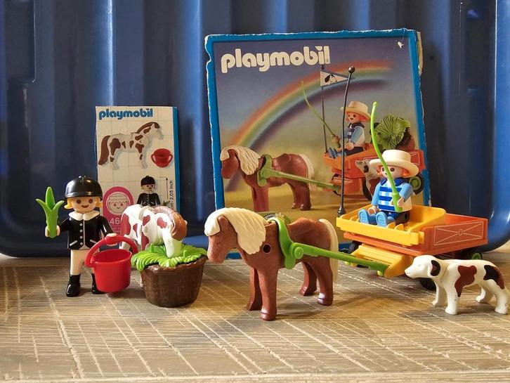 Playmobil kinderponykoets 3118 en special ponyruiter 4641, Kinderen en Baby's, Speelgoed | Playmobil, Zo goed als nieuw, Complete set
