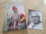 2 fotokaarten bram Van Der Vlugt sinterklaas samen, Ophalen of Verzenden