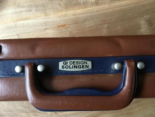 Mooie, bruine vintage attaché koffer van GI Design Solingen., Antiek en Kunst, Antiek | Kantoor en Zakelijk, Ophalen of Verzenden