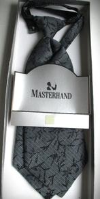 Stropdas Masterhand~Nieuw in doos~Das grijs zwart, Masterhand, Nieuw, Ophalen of Verzenden, Met patroon