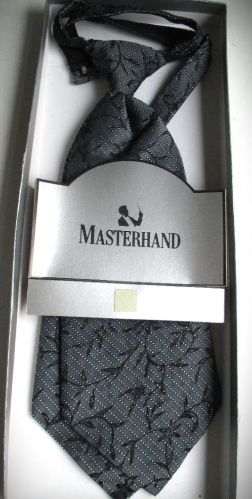 Stropdas Masterhand~Nieuw in doos~Das grijs zwart, Kleding | Heren, Stropdassen, Nieuw, Met patroon, Grijs, Ophalen of Verzenden