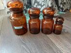 Apothekerspotten met bol deksel, Huis en Inrichting, Keuken | Potten en Pannen, Ophalen of Verzenden, Gebruikt, Glas, Pot, Bus of Blik