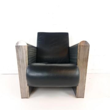 Vintage metalen clubfauteuil