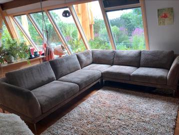 Ribstof Hoekbank - Bruin - 300x260 - Zitmaxx beschikbaar voor biedingen