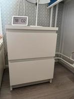 IKEA Malm nachtkastje - wit, Ophalen, Gebruikt, Hout, Minder dan 45 cm