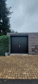 Gebruikte Garagedeuren - hout inclusief kozijn, Doe-het-zelf en Verbouw, Deuren en Horren, Gebruikt, Garagedeur, Ophalen of Verzenden