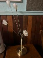 Moderne Tafellamp met Glazen Bloemkappen, Ophalen, Zo goed als nieuw, Glas, 50 tot 75 cm